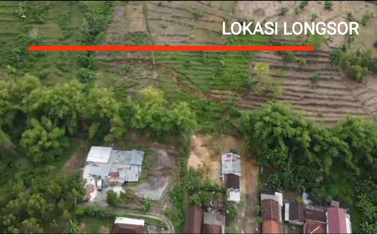 Lokasi longsor di Tulungagung.