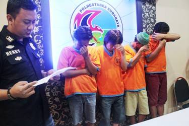 4 pengedar sabu yang ditangkap dalam satu hari. Foto:rusmiyanto