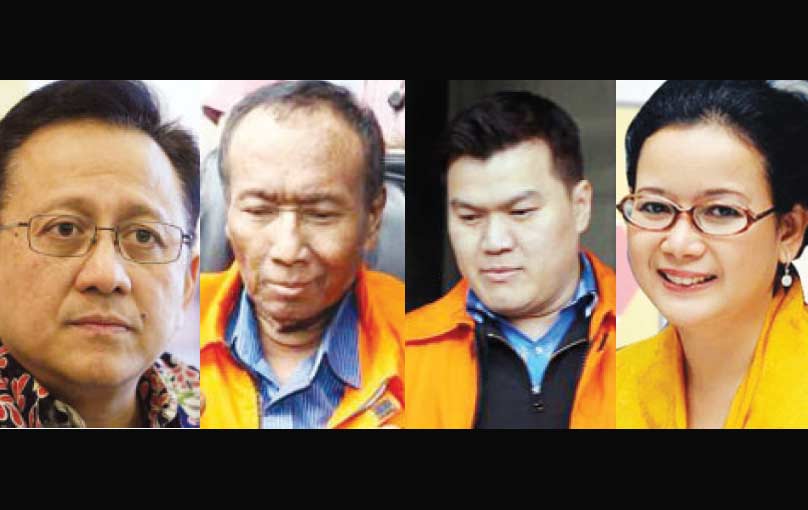 Irman Gusman, Sugiharto, Andi Narogong, dan Miryam S Haryani.