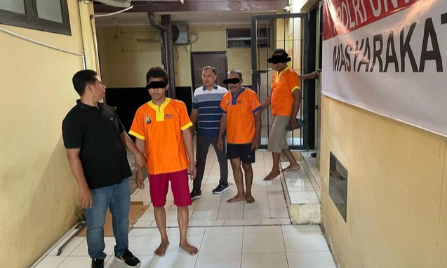 Tiga pelaku curanmor yang berhasil diamankan anggota Polres Lamongan