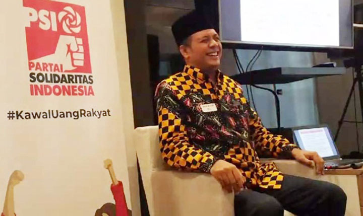 Firman Syah Ali saat menjalani tes wawancara di DPP PSI di Jakarta. foto: istimewa
