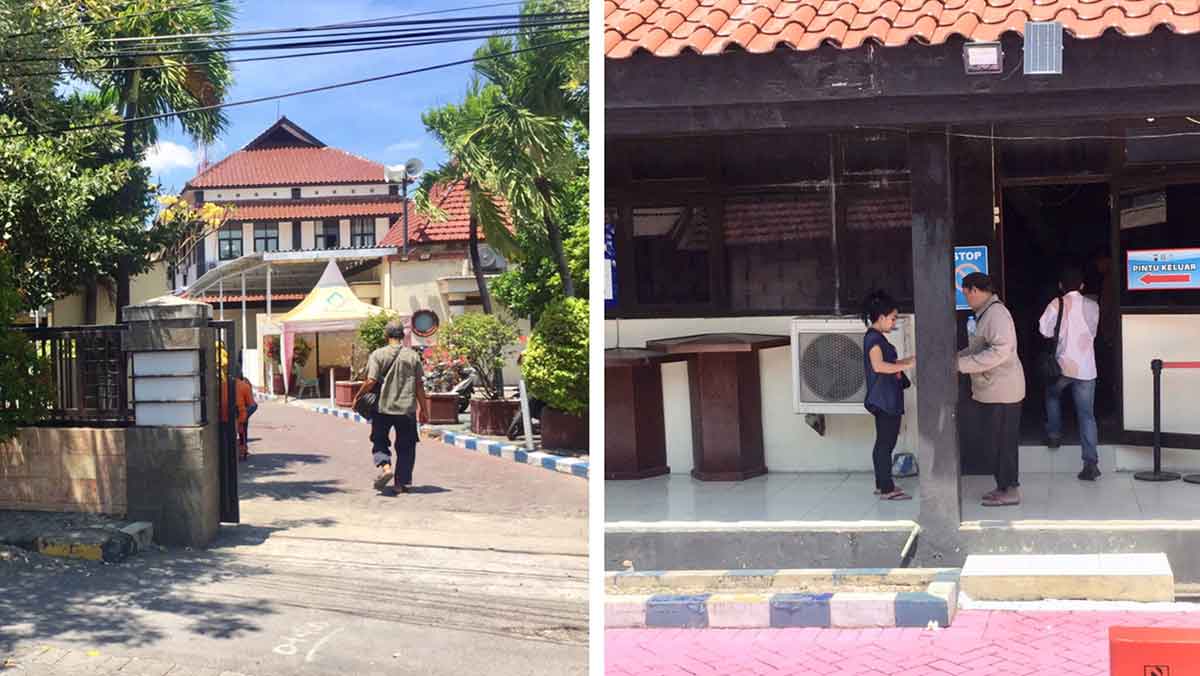 Lokasi pertikaian di Samsat Ketintang, Surabaya.