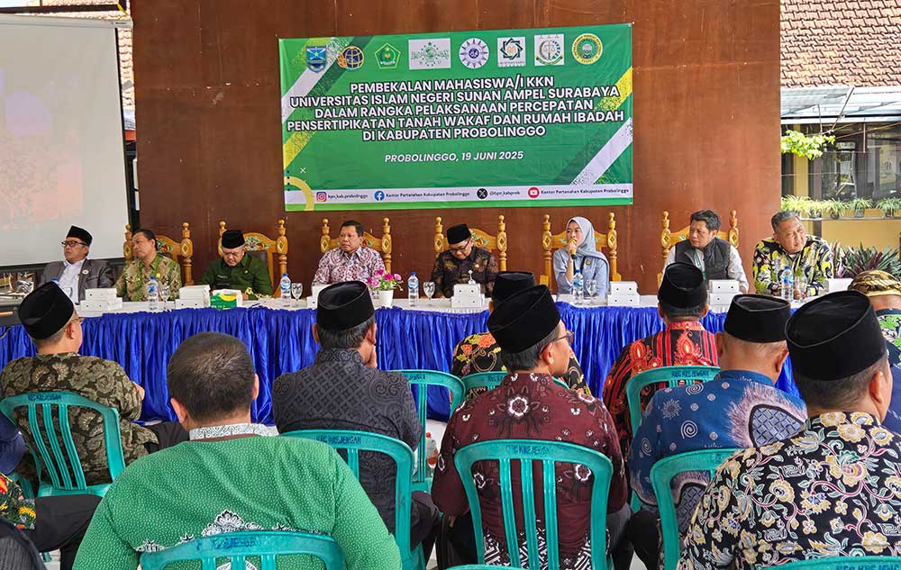 Sukseskan Program Sertifikasi Tanah Wakaf, BPN Kabupaten Probolinggo Gandeng Mahasiswa KKN UINSA