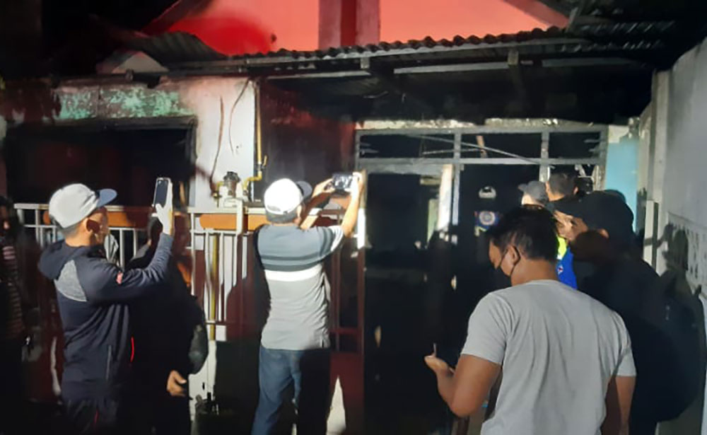 Kondisi rumah korban usai dilalap api.