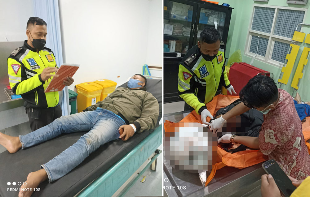 Satu korban selamat saat mendapatkan perawatan. Sedangkan satu korban meninggal dibawa ke rumah sakit untuk keperluan visum.