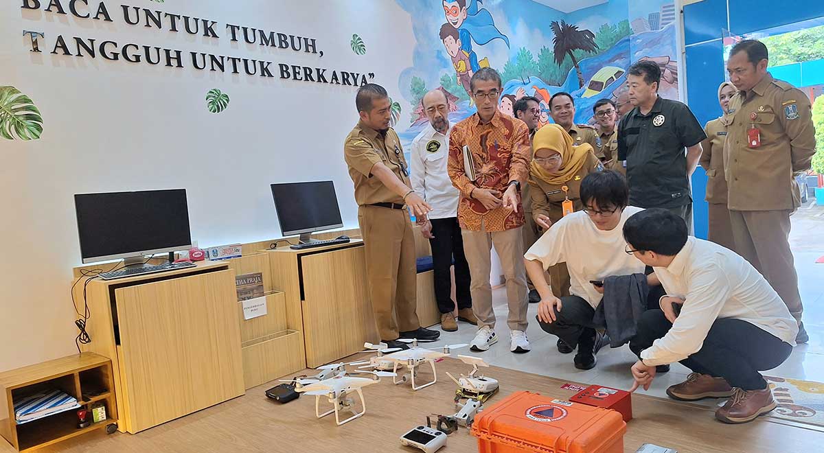 Riset drone mitigasi bencana yang dilakukan akademisi dari Jepang bersama BRIN dan BPBD Jatim.