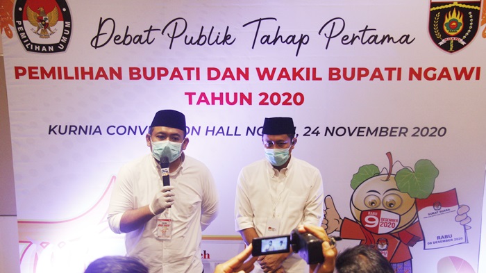 Ony Anwar saat konferensi pers usai pendalaman visi-misi.