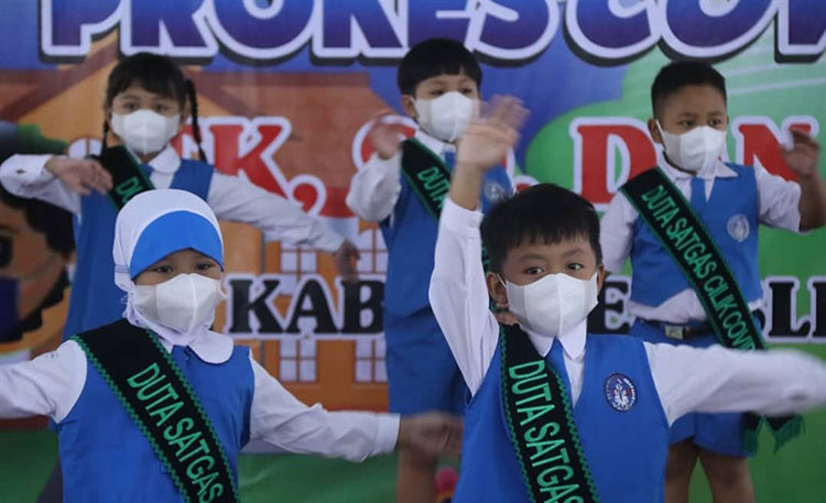 Satgas Cilik Covid-19 Blitar. (foto: ist)