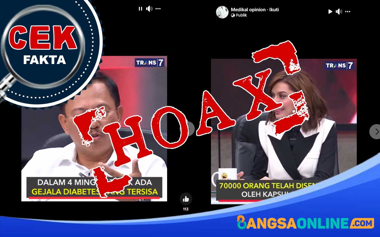 [HOAKS] Najwa Shihab dan Terawan Promosikan Obat Diabetes